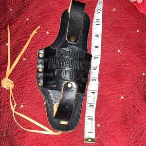 Harley-Davidson Black Leather Motorcycle Holster